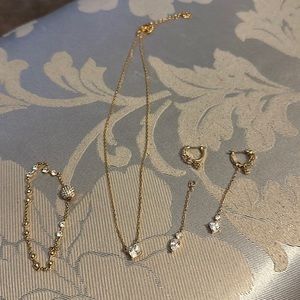 Rose gold Swarovski crystal wedding jewelry